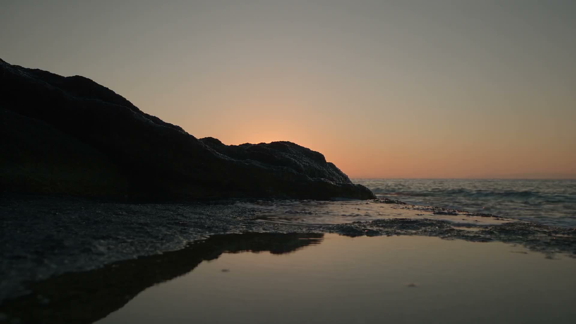 The north shore of Mykonos at dusk